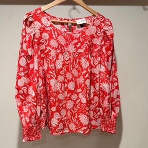 Universal Thread Red Floral Blouse